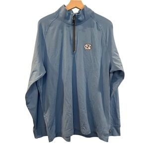 CUTTER & BUCK NORTH CAROLINA TAR HEELS MENS LONG SLEEVE QTR ZIP PULLOVER size L‎